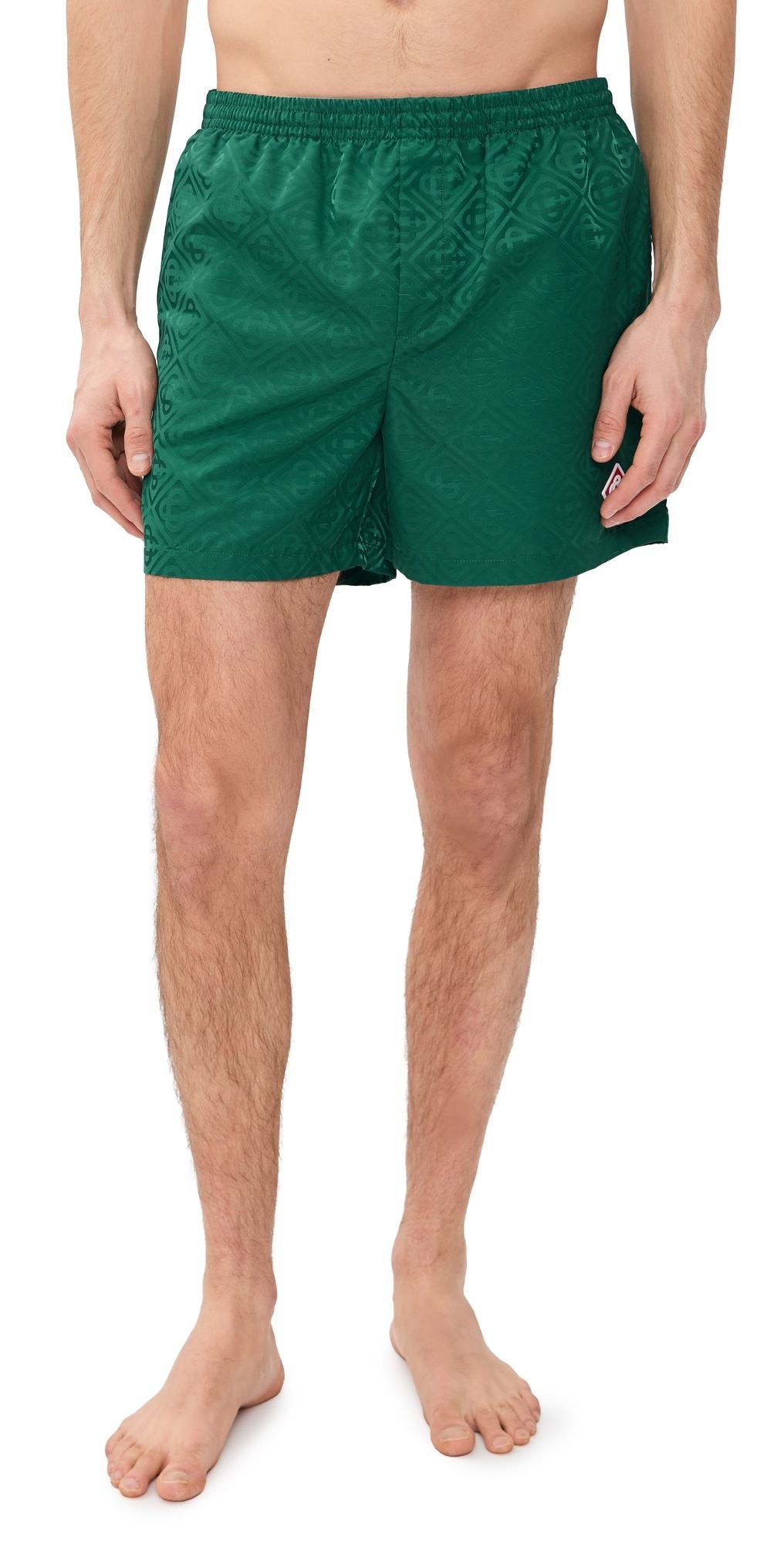 Casablanca Monogram Jacquard Swim Shorts Green S