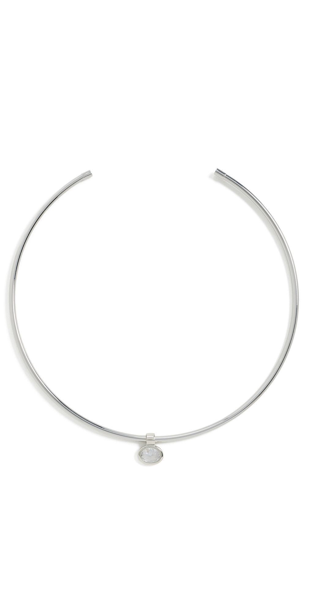 SHASHI Esme Collar Choker Necklace Silver One Size