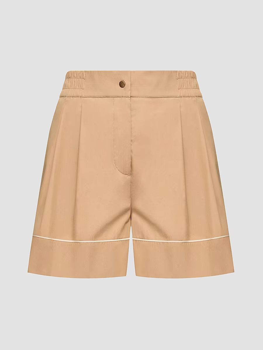 Women's Shorts in Cotton Blend - Beige - Size Medium