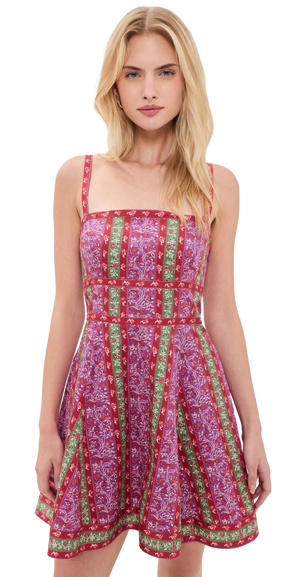 Hill House Home The Margot Mini Dress Etched Floral Stripe L