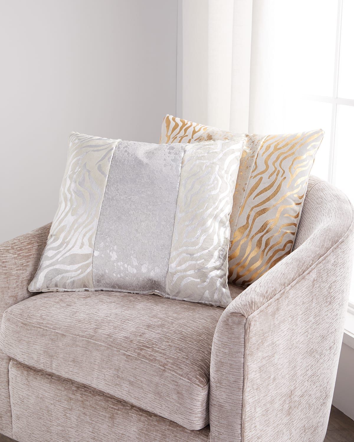Colorblock Zebra & Spots Pillow
