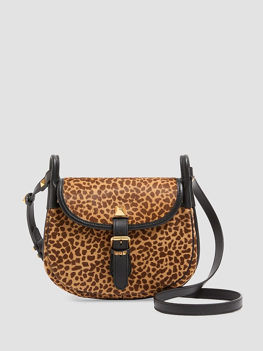 Women's Flaneuse Small Shoulder Bag in Pony-Effect Leather - Animal Print