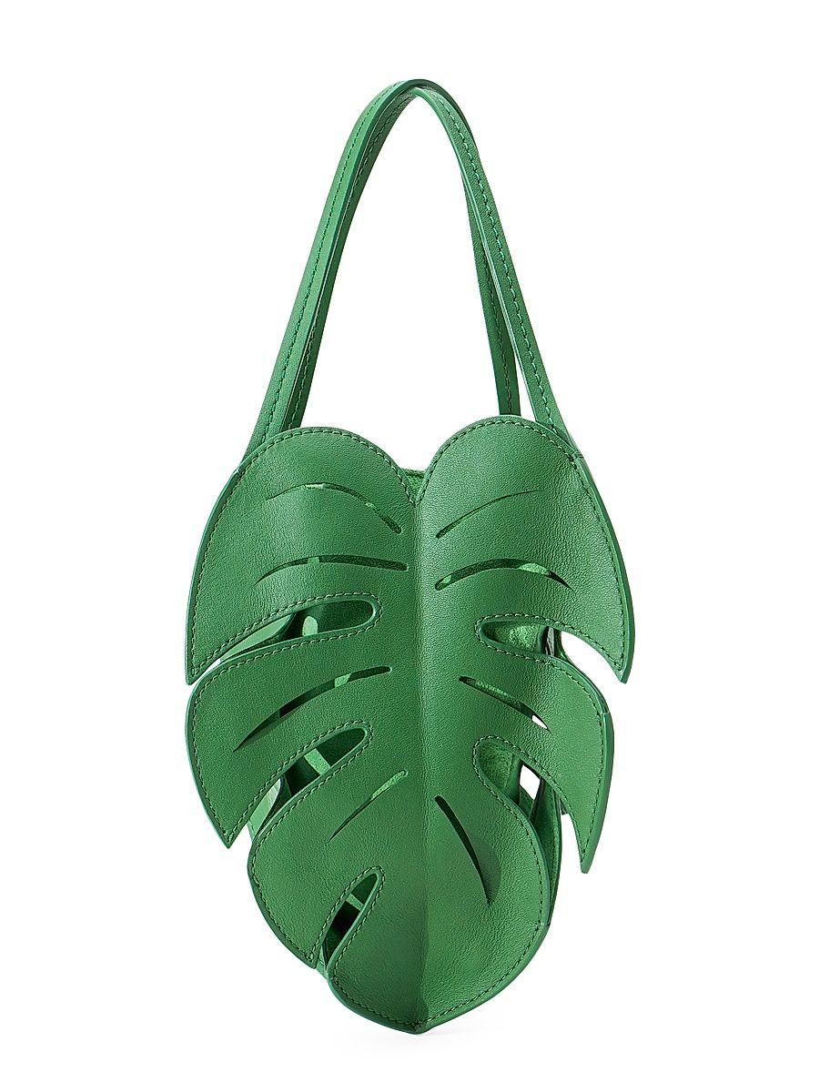 Women's Palm Leather Shoulder Bag - Leaf