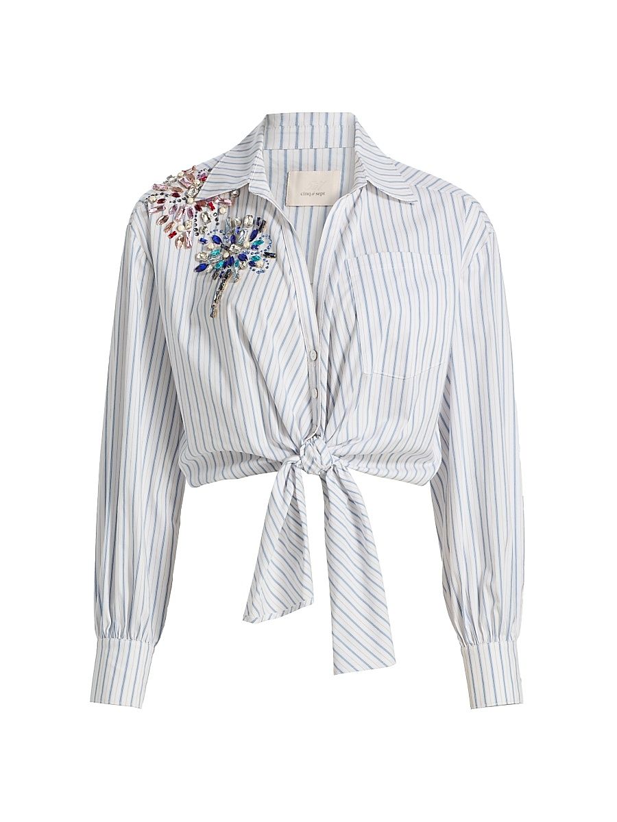 Women's Marianna Twilight Spark Top - White Cornflower - Size XL