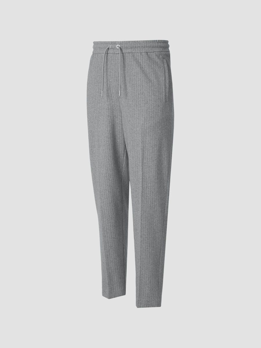 Mackage Men's Stanley Brushed Knit Pants - Light Grey Cream - Size 32