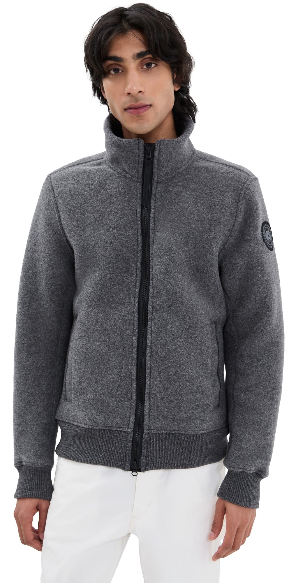 Canada Goose Black Disc Lawson Fleece Jacket Quarry Grey L