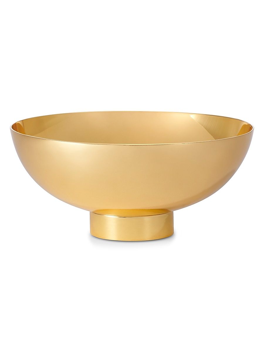 Small Sintra Stainless Steel Footed Bowl - Brass - Size Medium