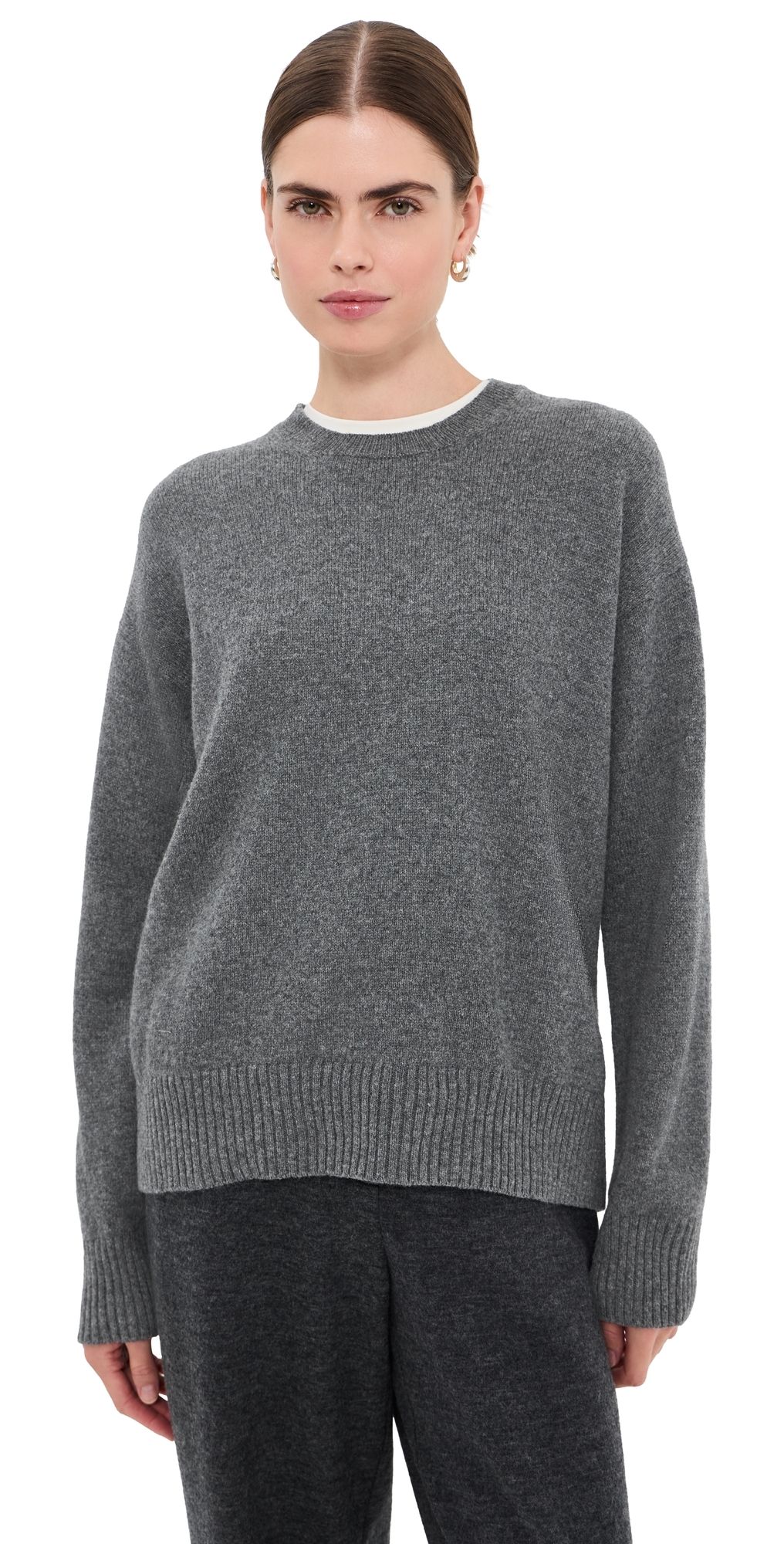 &Daughter The Innes Slouch Wool Crewneck Pullover Derby Grey L