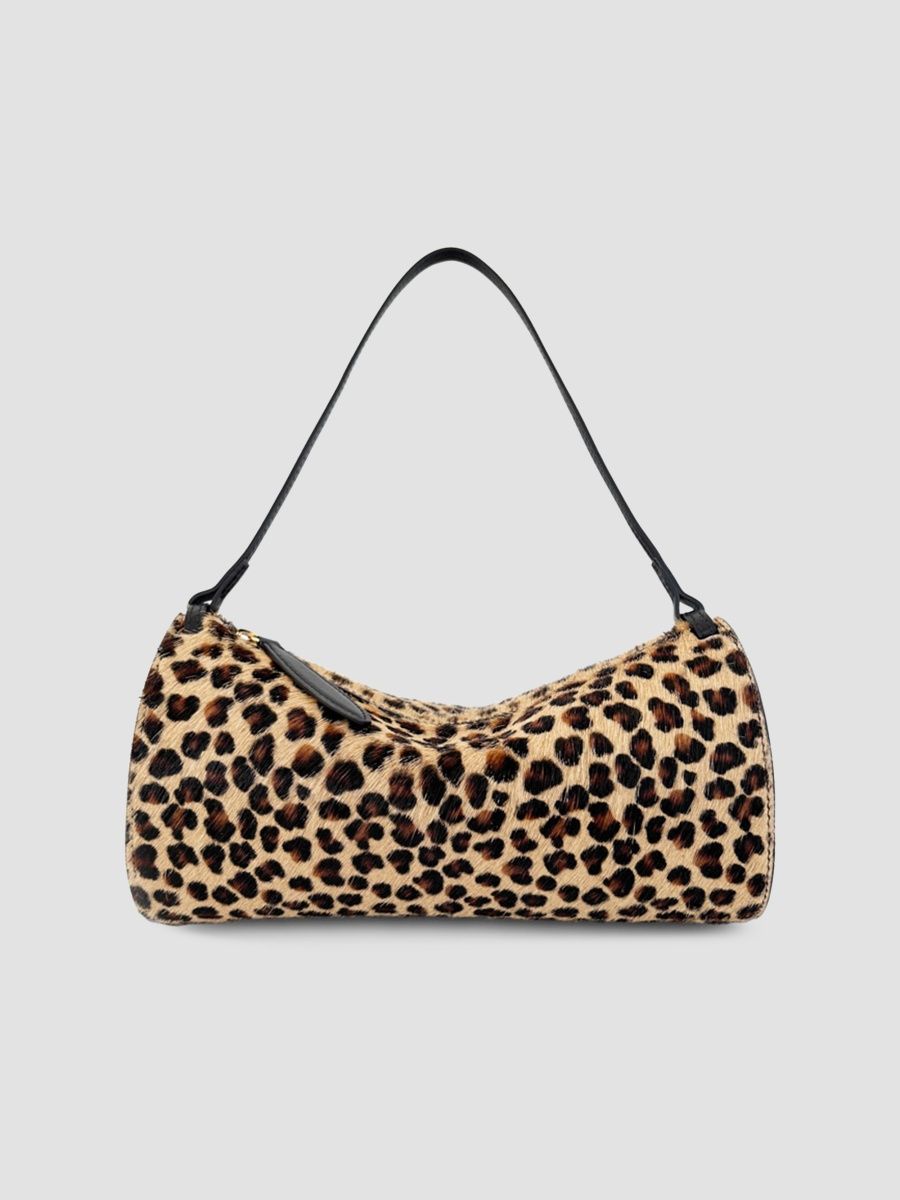 Neous Women's Gemini Pony Hair & Leather Shoulder Bag - Leopard And Black