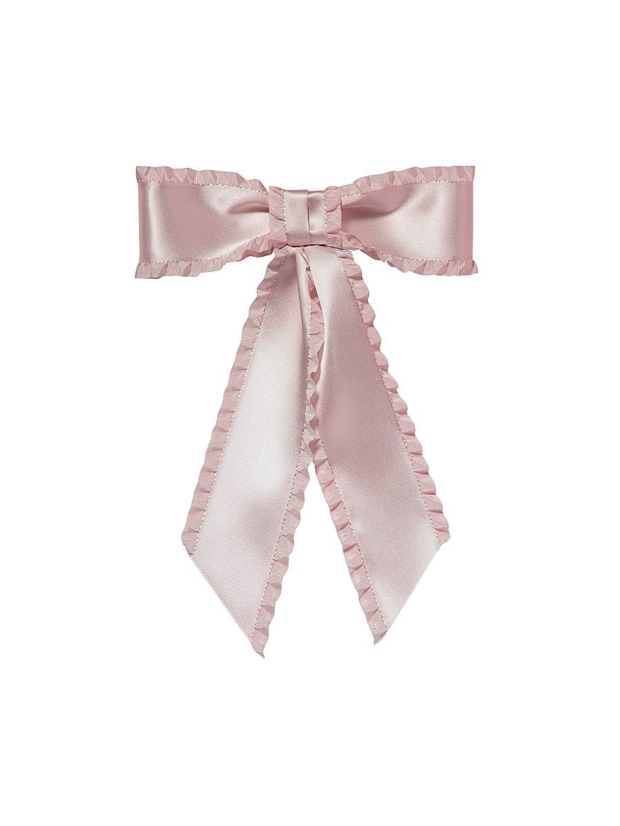 Women's Harper Bow Silk Barrette - Blush