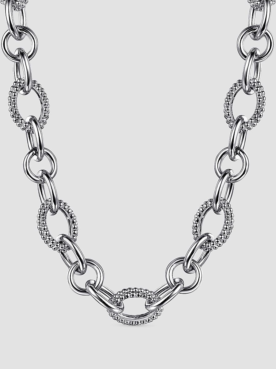 Gabriel & Co Women's Bujukan Sterling Silver Link Chain Necklace - Sterling Silver