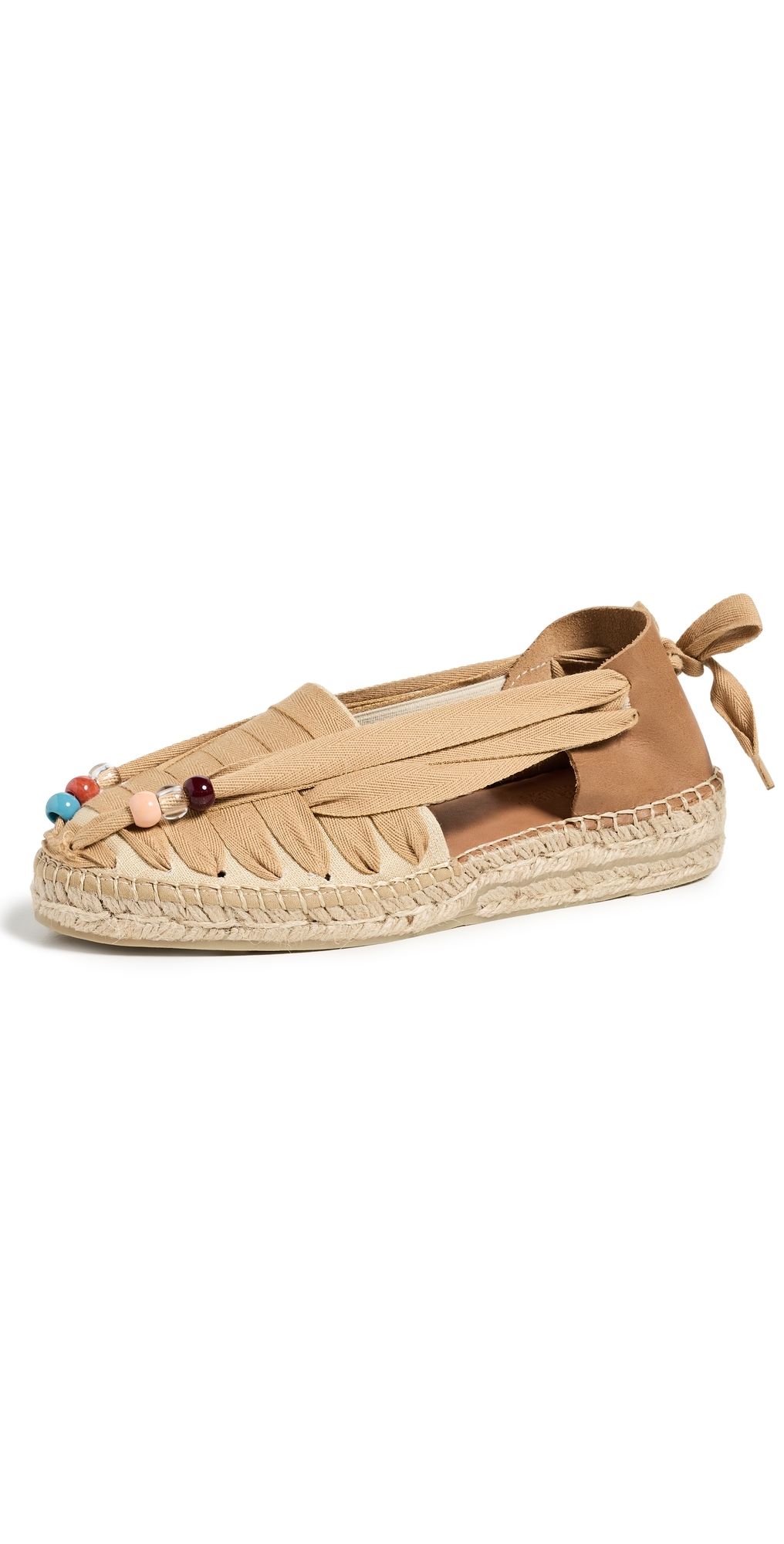 Naguisa Soc Beaded Espadrilles Sand Beads 38