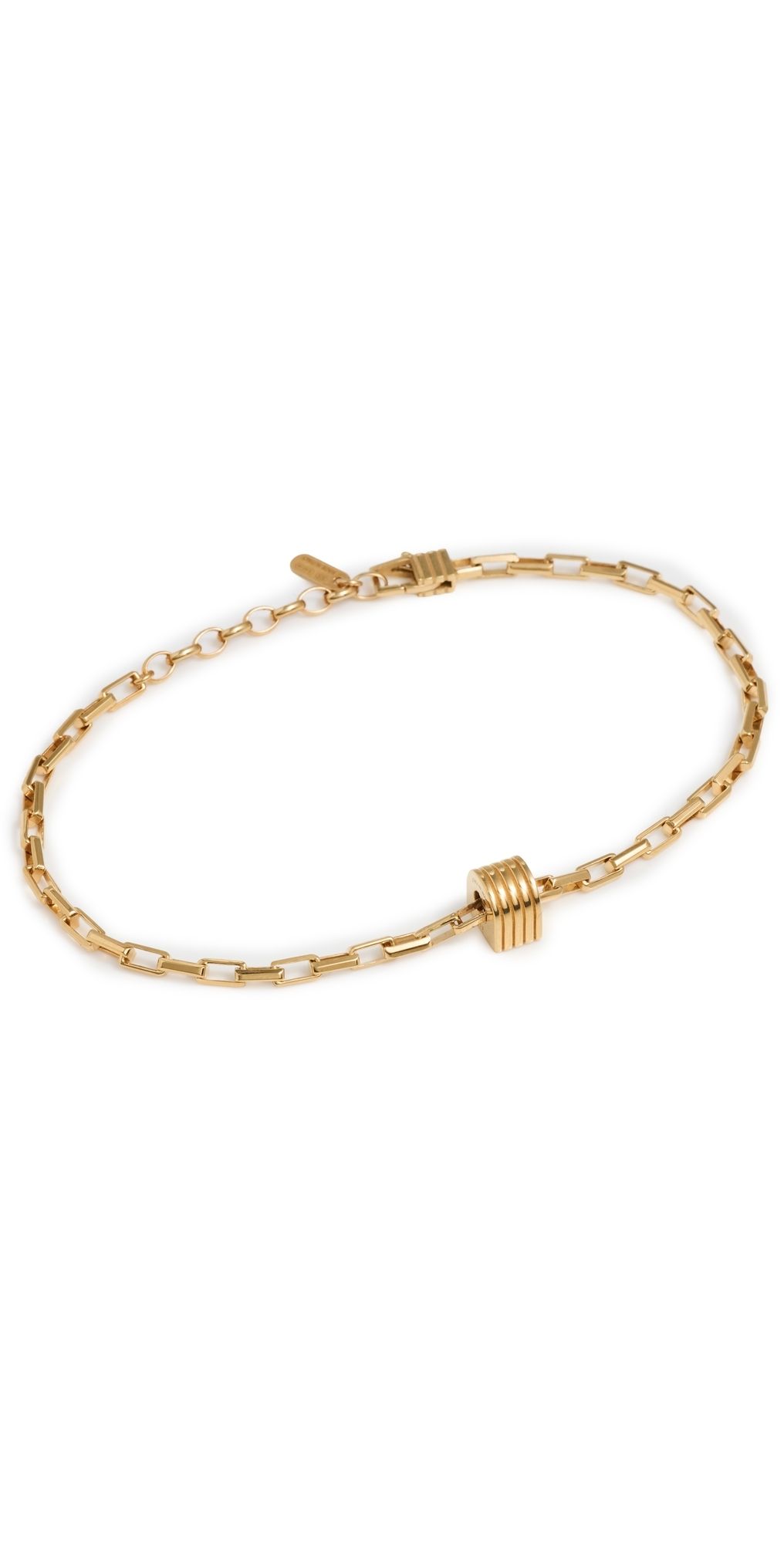 IVI Los Angeles Aurelia Mini Signet Charm Bracelet Yellow Gold One Size