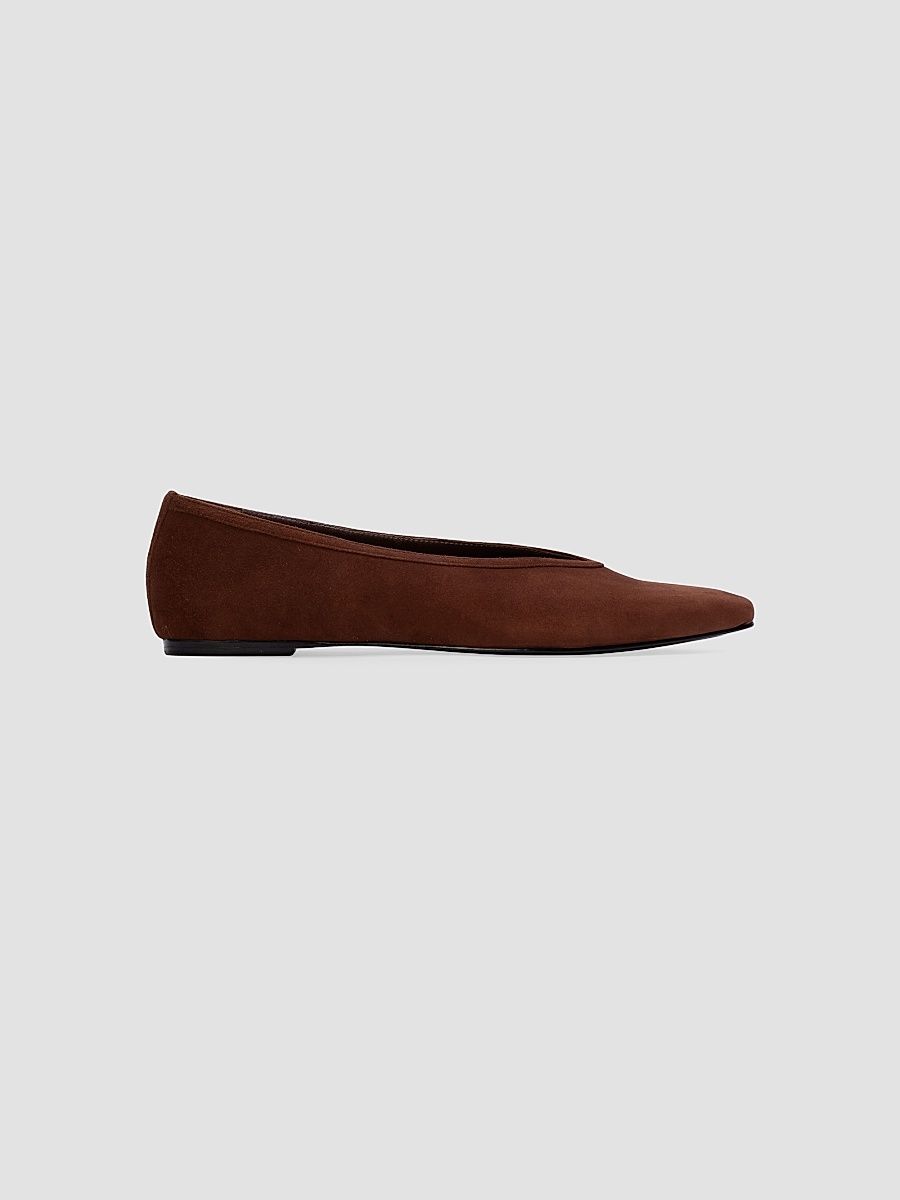 Women's Ayra Suede Ballerinas - Brownie Suede - Size 12