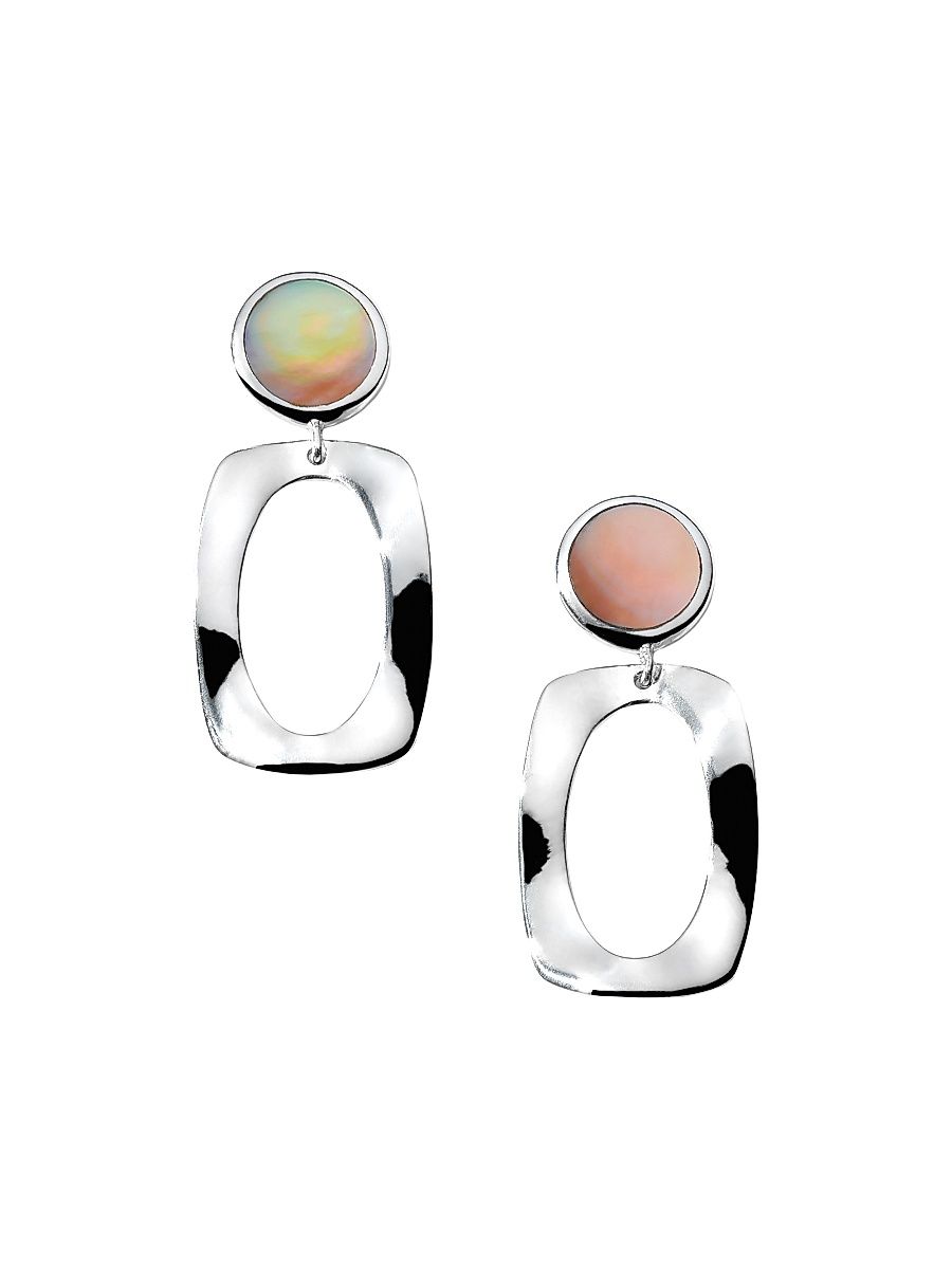 Women's Rock Candy Sterling Silver & Multi-Stone Drop Earrings - Brown Shell