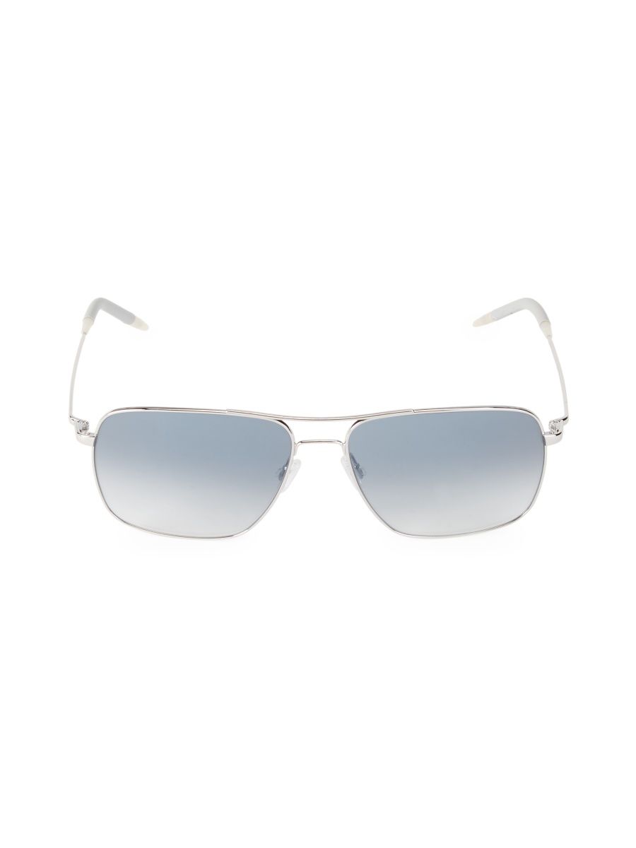 Oliver Peoples Clifton 58MM Aviator Sunglasses - Silver