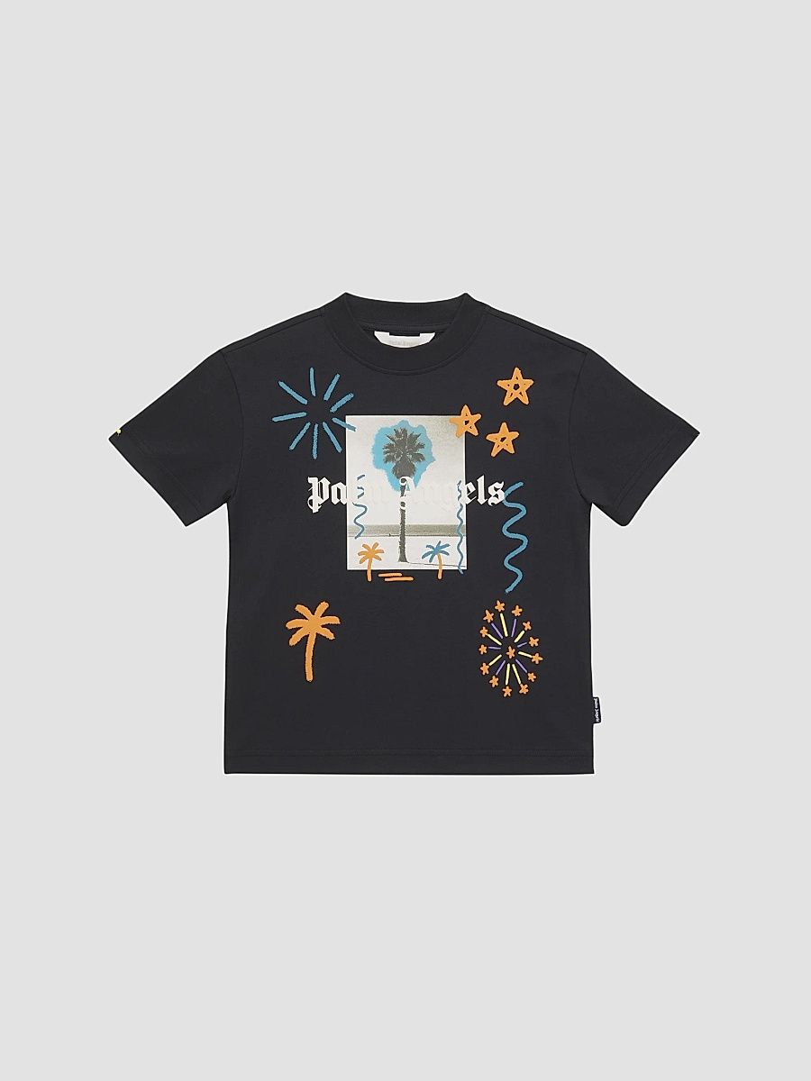 Little Boy's & Boy's Palm Drawing T-Shirt - Black - Size 6