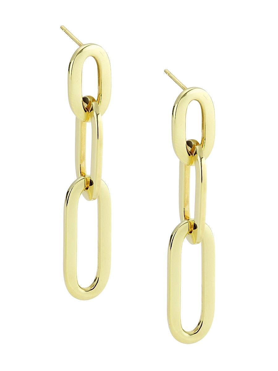 Women's 14K Yellow Gold Chain Drop Earrings - Gold