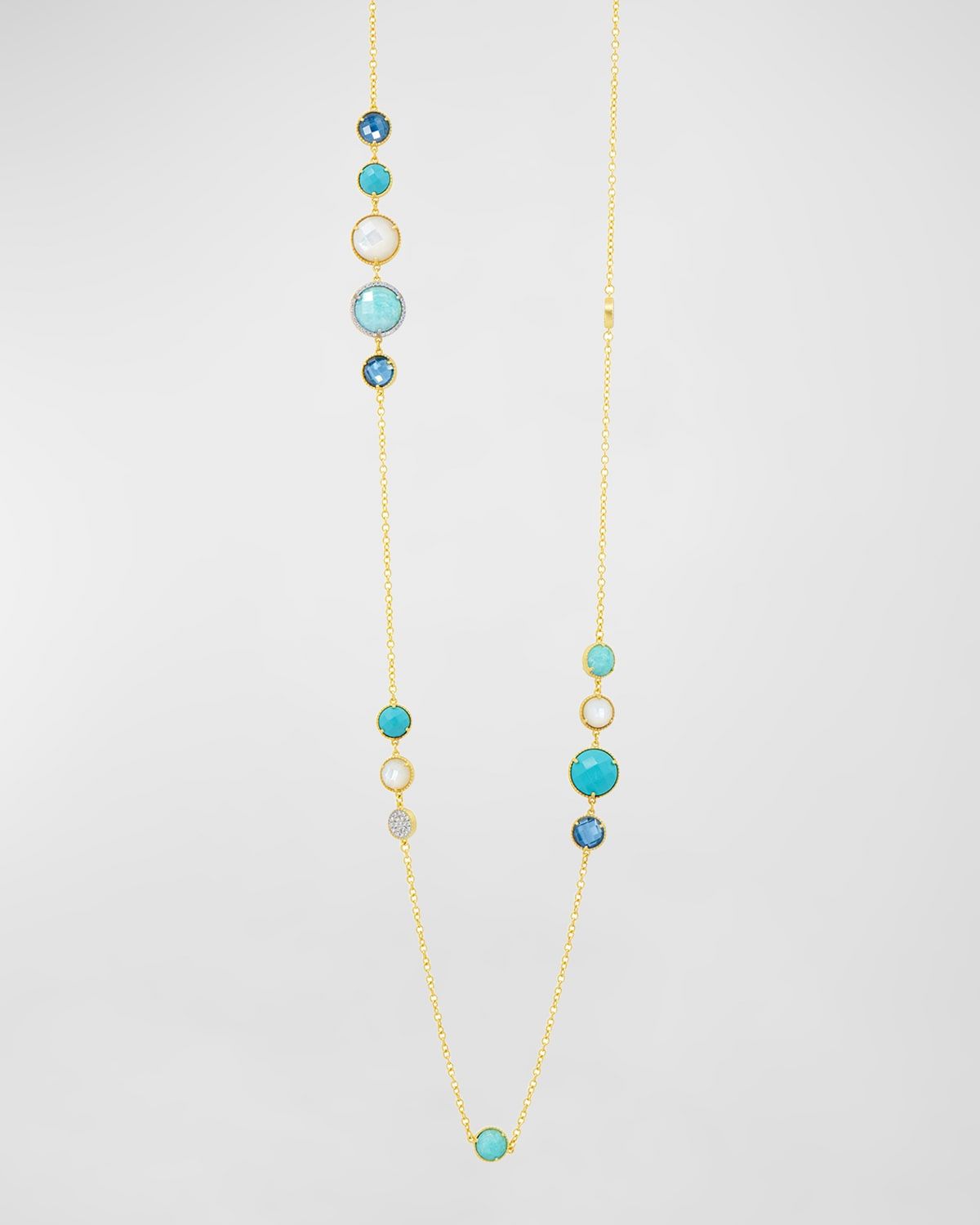 Shades of Hope Long Chain Multi-Stone Necklace