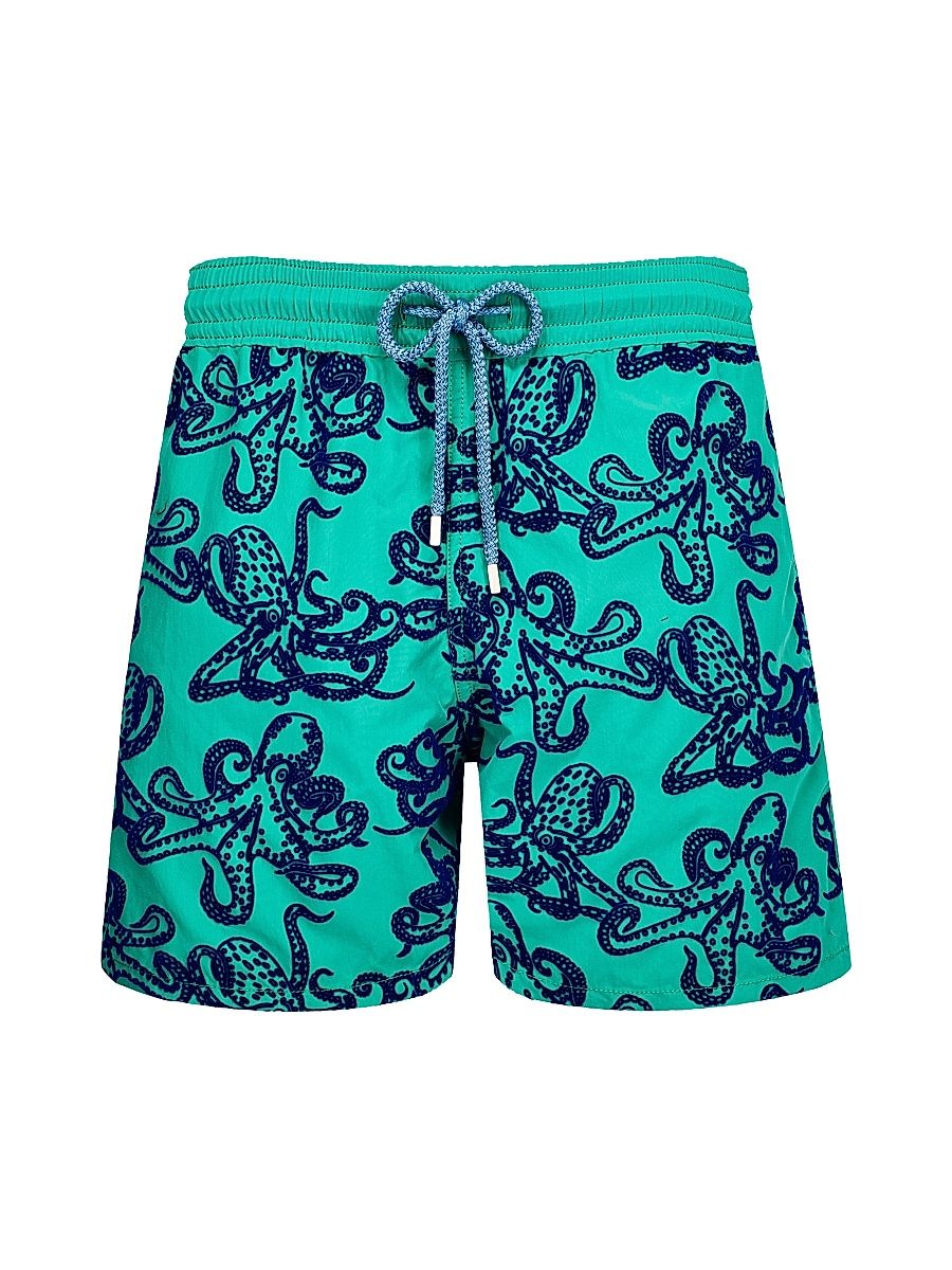 Men's Flock Poulpes Swim Shorts - Emeraude - Size Small