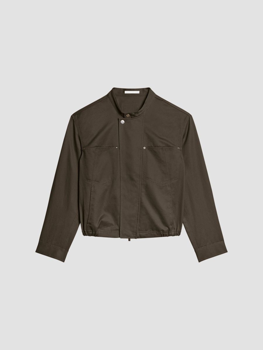 Helmut Lang Men's Moto Trucker Jacket - Fawn - Size XL