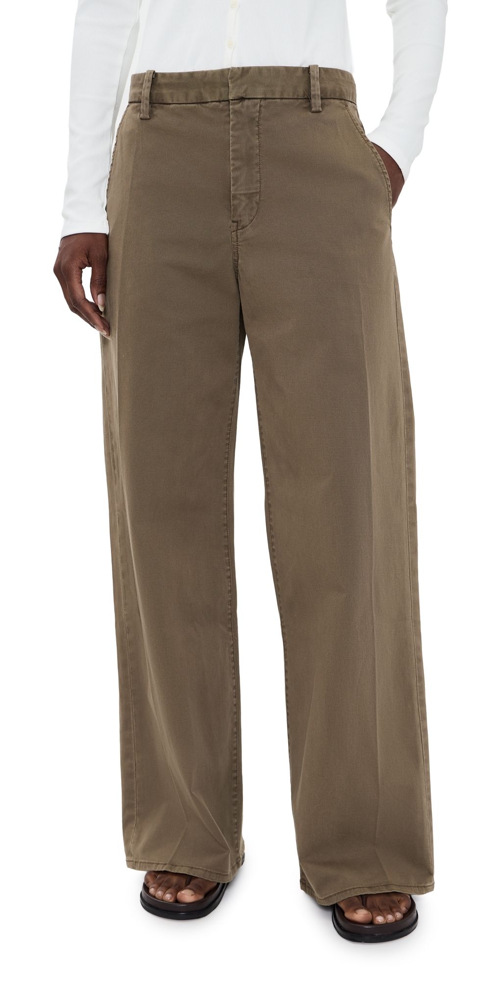 Good American Low Slung Baggy Trousers Tea Bark 4