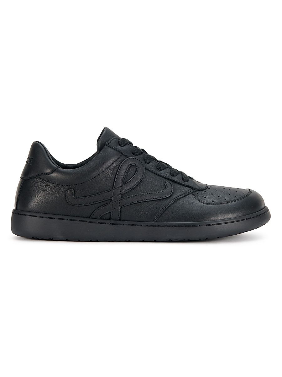 Men's Jambo Leather Low-Top Sneakers - Black - Size 13