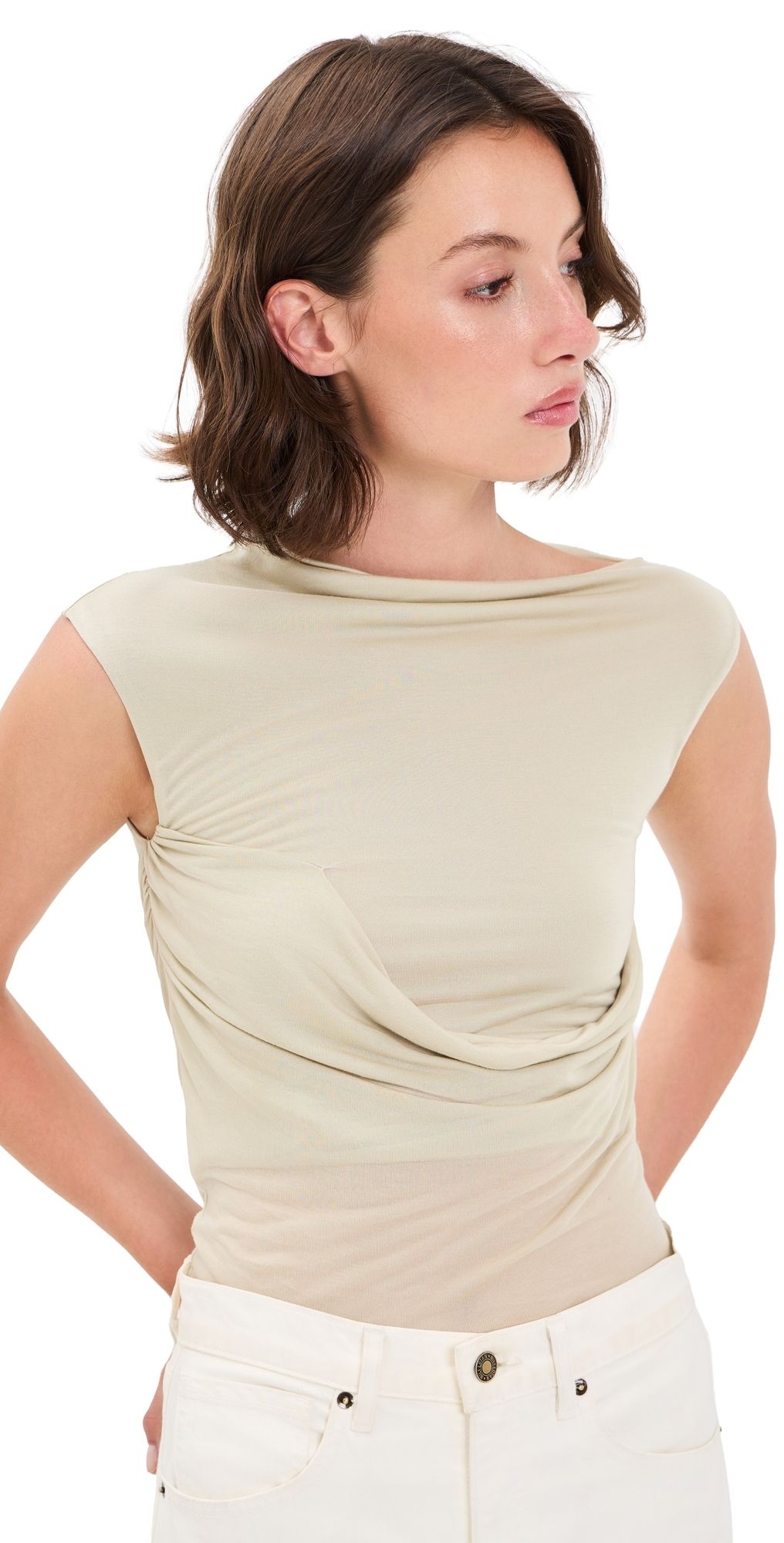 Paris Georgia Elemental Draped Top Putty XL