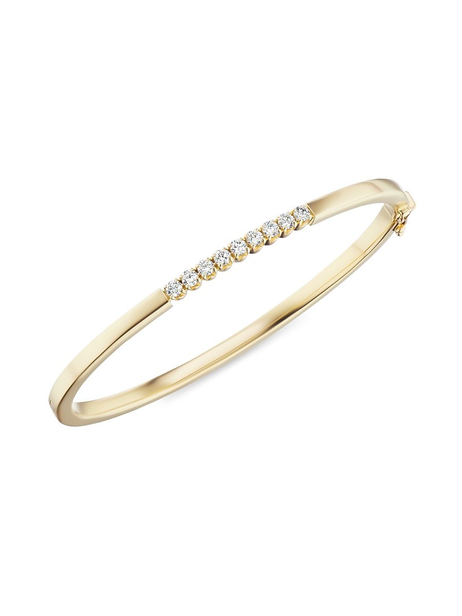 Women's Otto Nove 18K Yellow Gold & Diamond Bangle - Gold