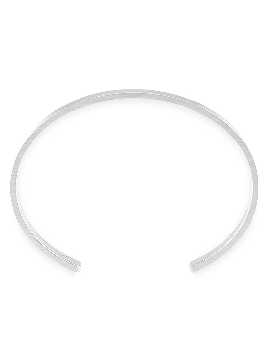 Men's 21 Grammes Sterling Silver Cuff Bracelet - Silver - Size XL