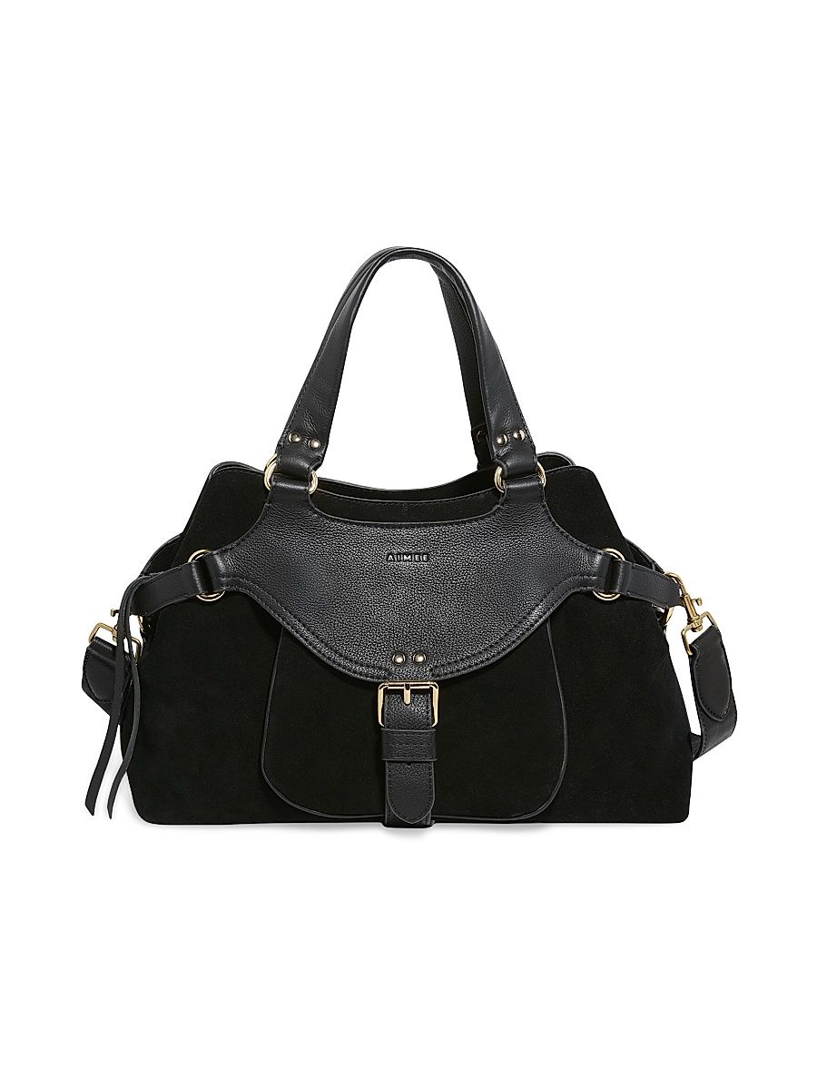 Women's Dash Satchel Large Top Handle Bag - Black