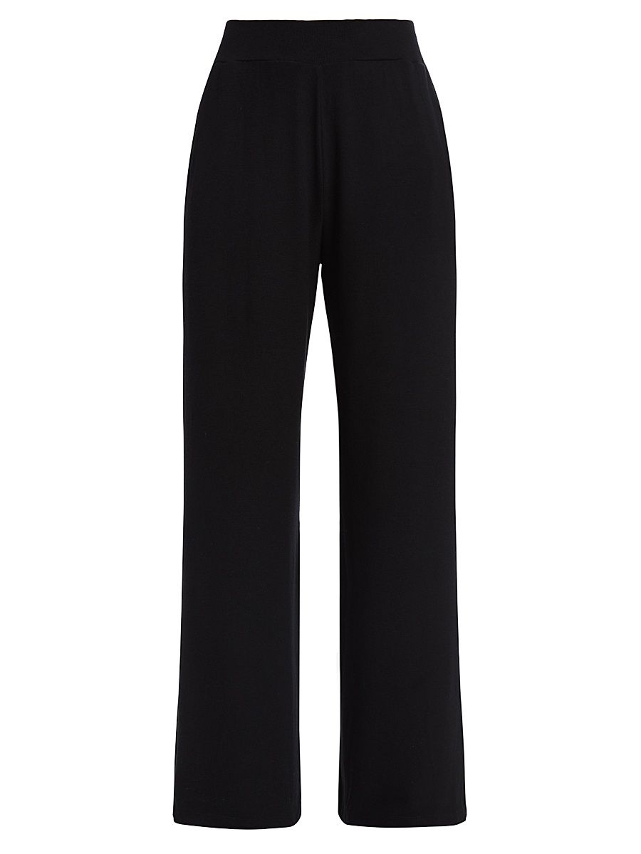 Women's Lauren Knit Wide-Leg Pants - Black - Size XL