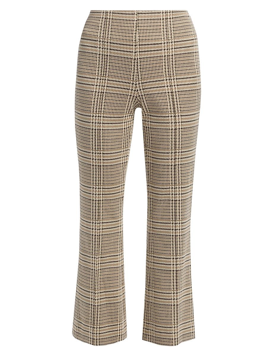 Women's Irina Ponte Kick Flare Pants - Tan Multi - Size Small