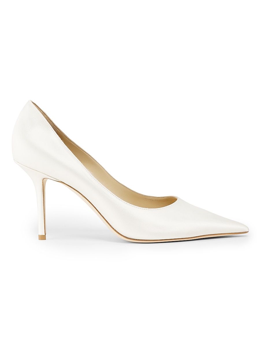 Women's Love 85MM Satin Pumps - Ivory - Size 12