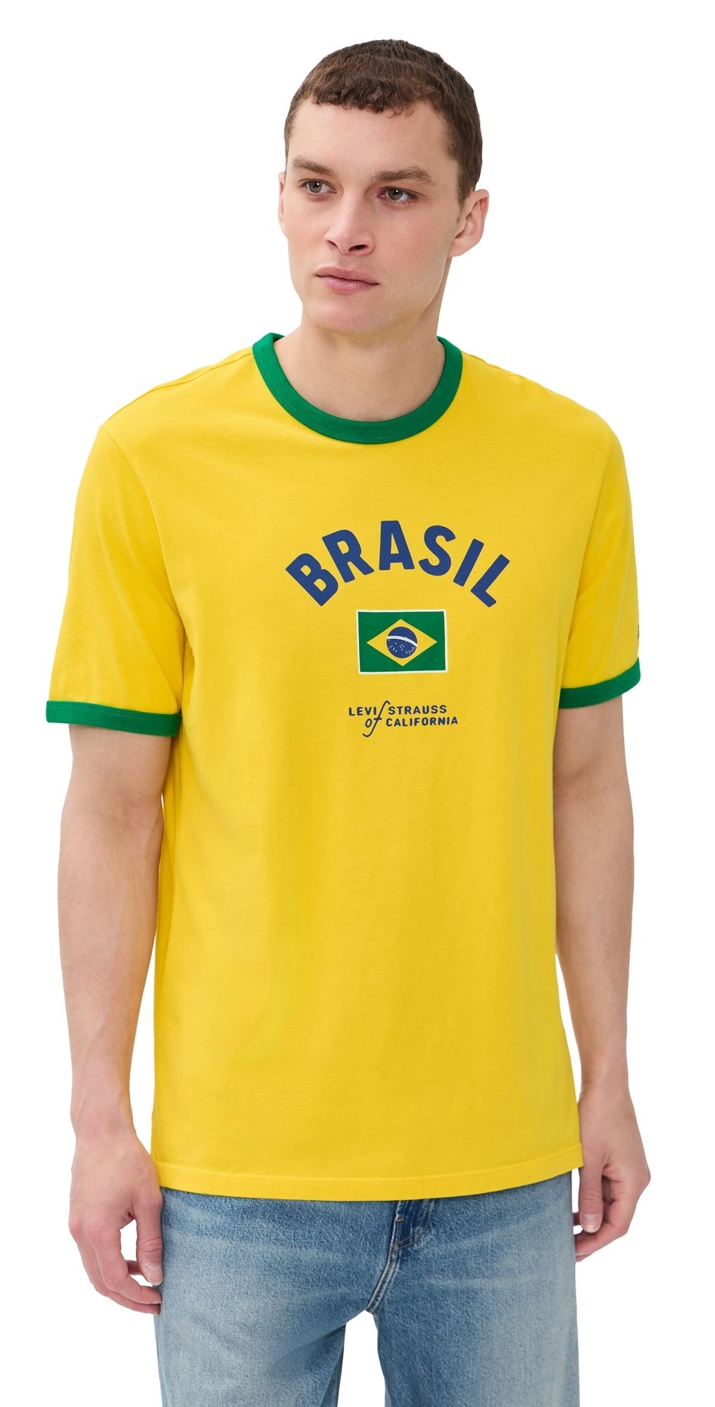 Levi's Levi's X World Cup Brazil Ringer Tee YELLOW GREEN BLUE XL