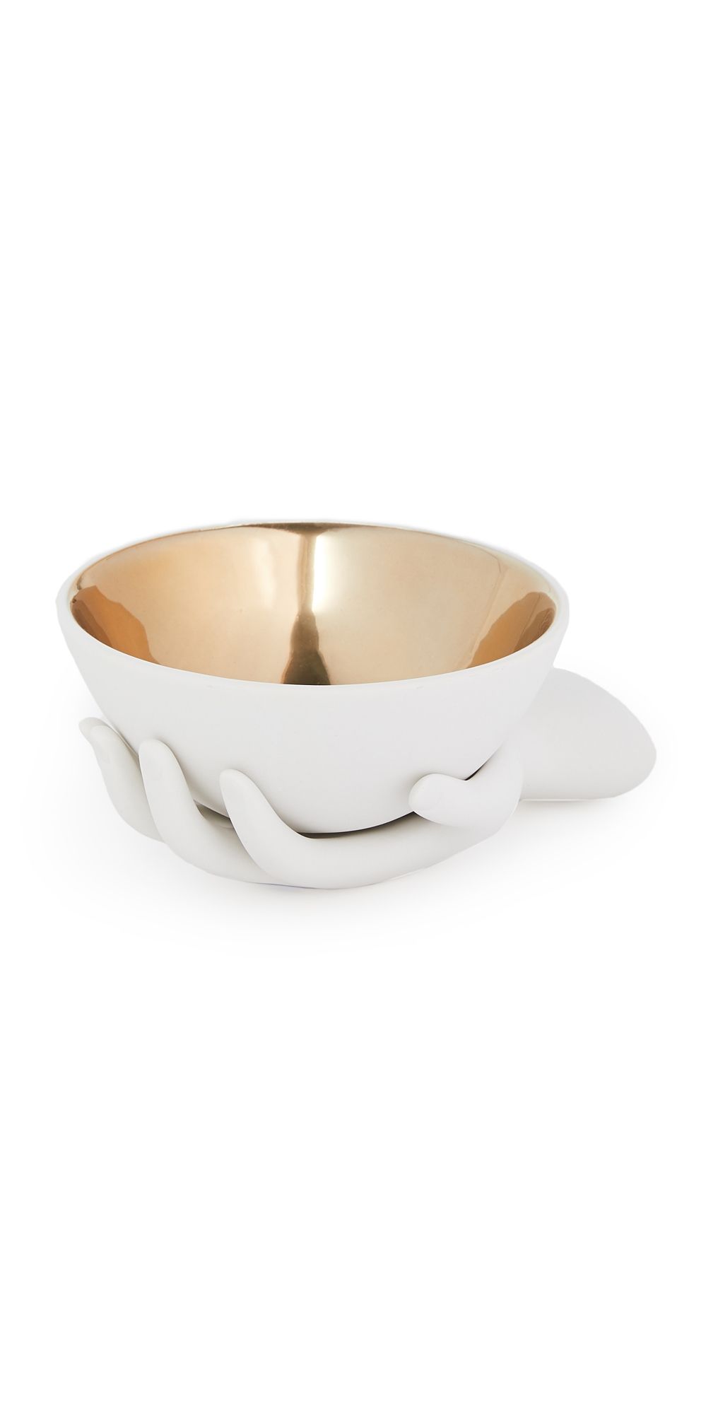 Jonathan Adler Eve Accent Bowl Gold/White One Size
