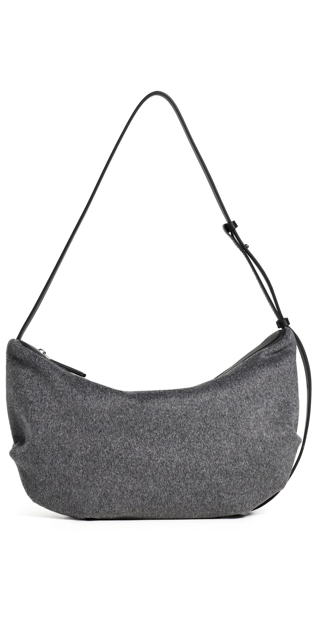 Vee Collective Essence Wool Banana Charcoal Shoulder Bag Charcoal One Size