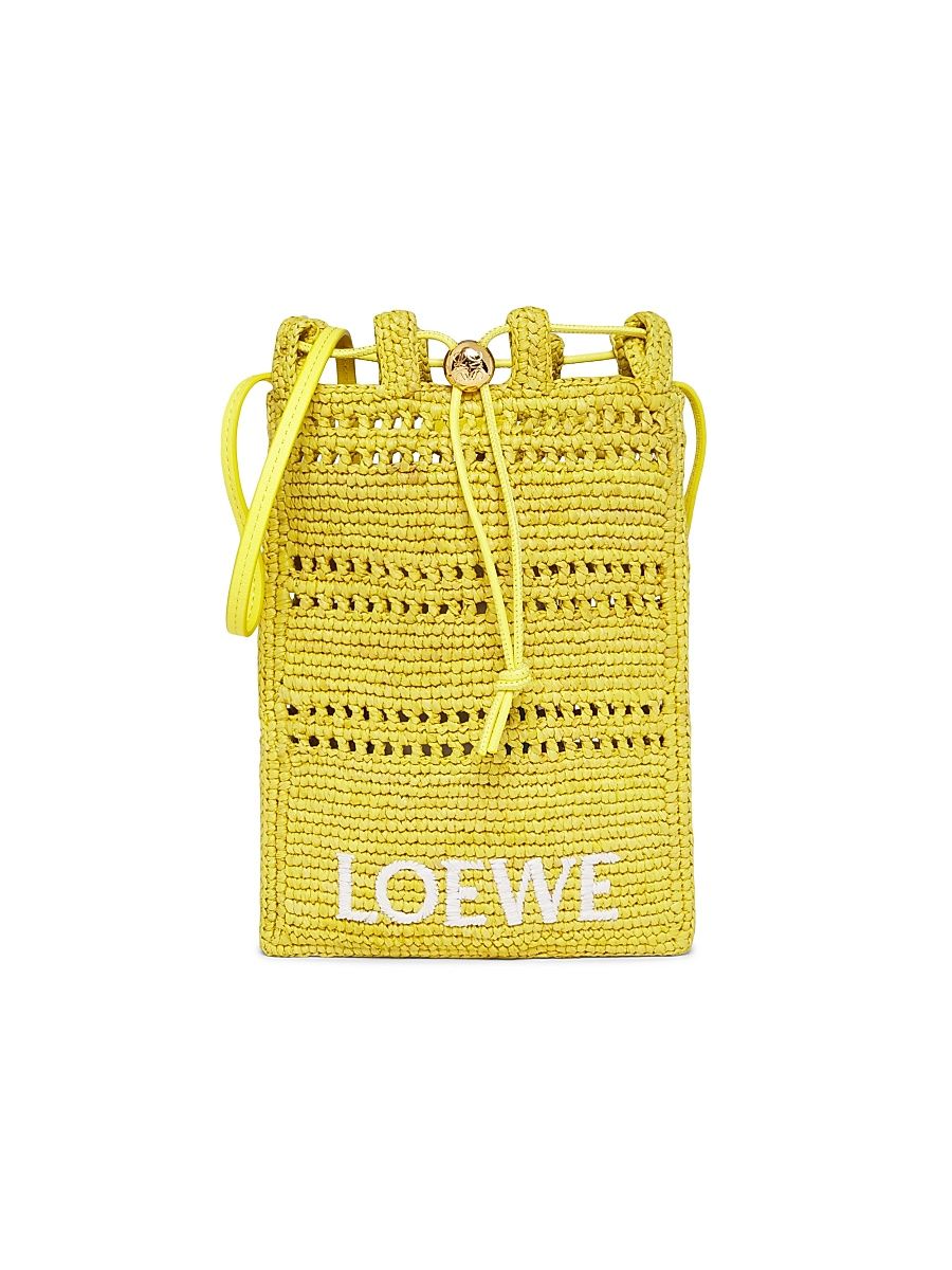 Women's LOEWE x Paula's Ibiza Raffia Crossbody Bag - Yellow