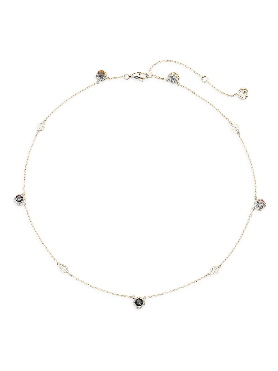 Women's 18K Yellow Gold & Multicolor Gemstone Interlocking G Necklace - Yellow Gold