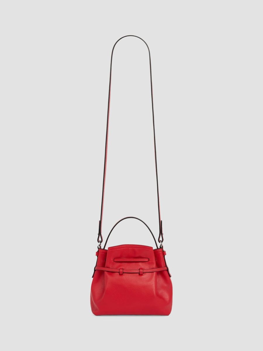 Givenchy Women's Mini Voyou Bucket Bag in Shiny Leather - Poppy Red