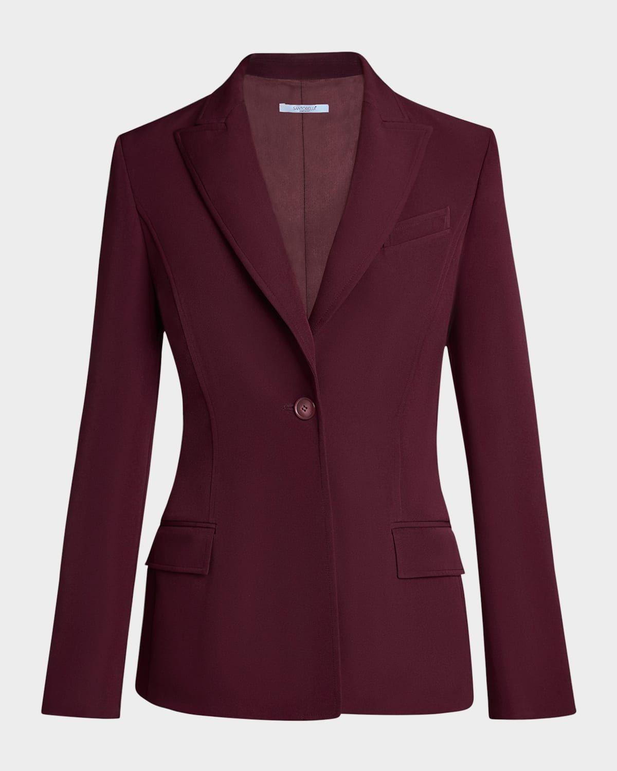 Jess One-Button Soft Stretch Crepe Jacket