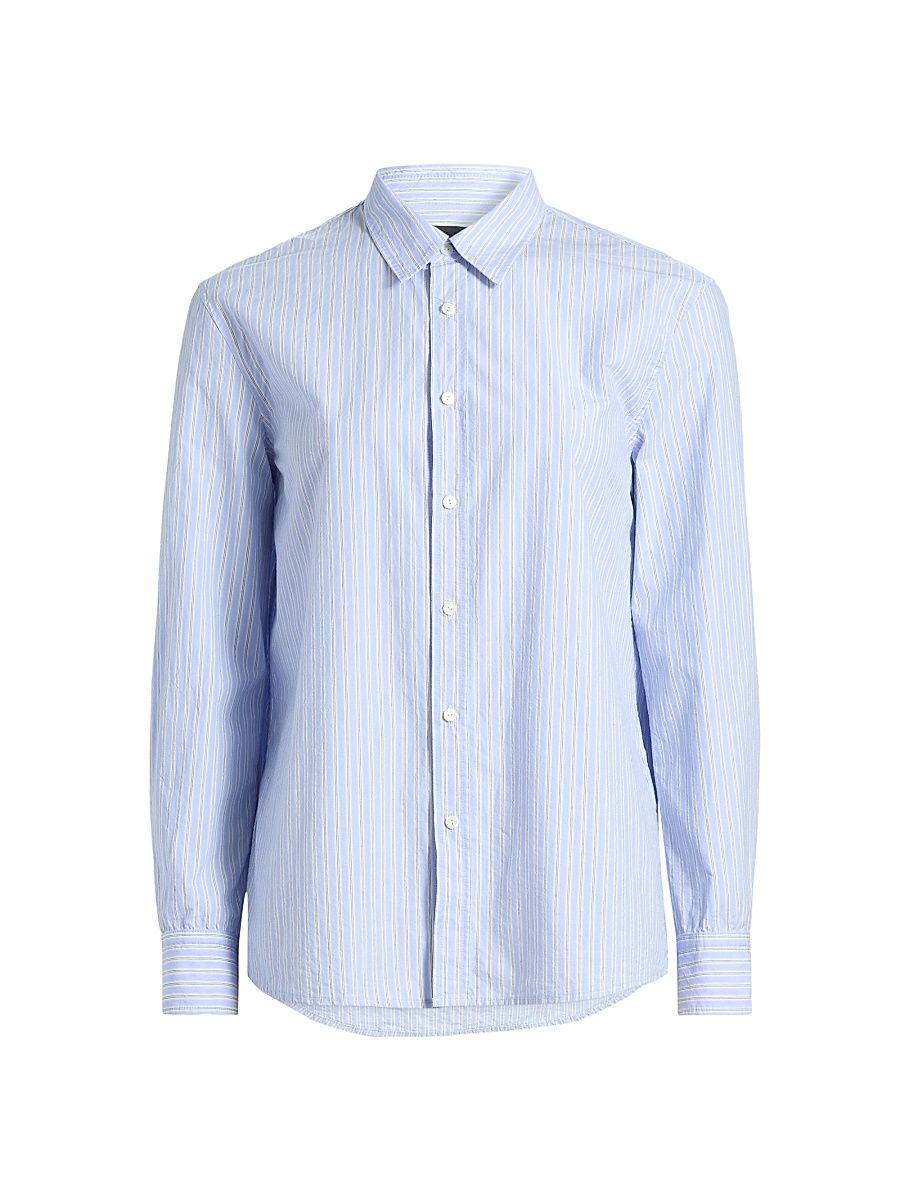 Women's Raphael Classic Cotton Shirt - Ciel Stripes - Size XL
