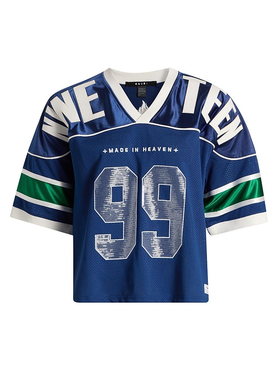 Women's Future Memory 99 Sparkle Jersey Top - Blue - Size Large