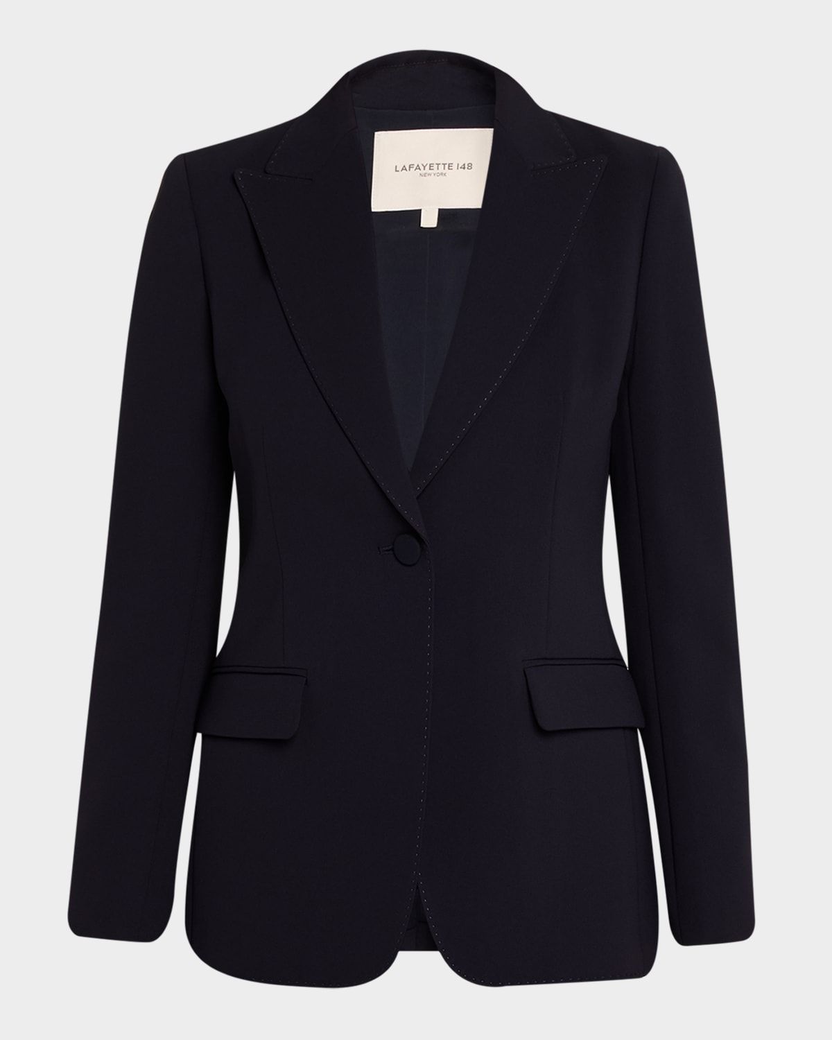 Single-Button Finesse Crepe Blazer