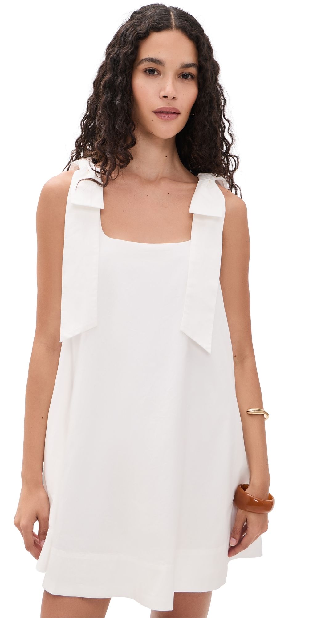 English Factory Bow Sleeveless Mini Dress White L