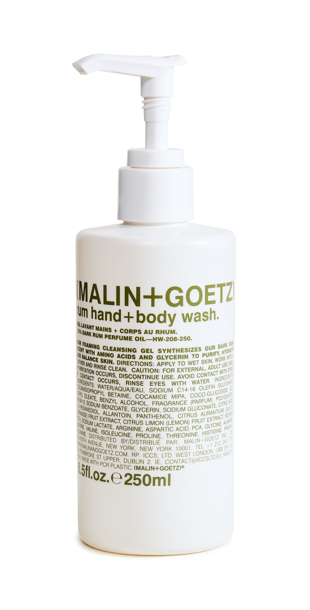 MALIN+GOETZ Rum Hand + Body Wash Rum 8.5 oz/250 mL