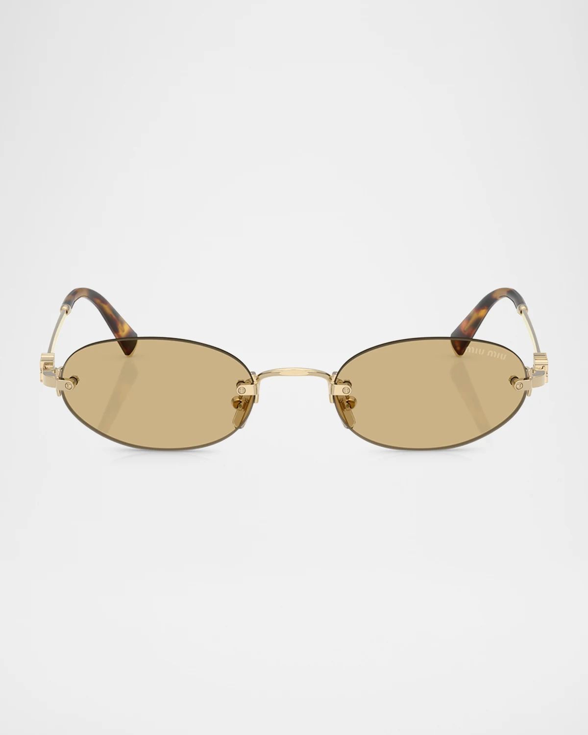 MU A54S Metal Oval Sunglasses