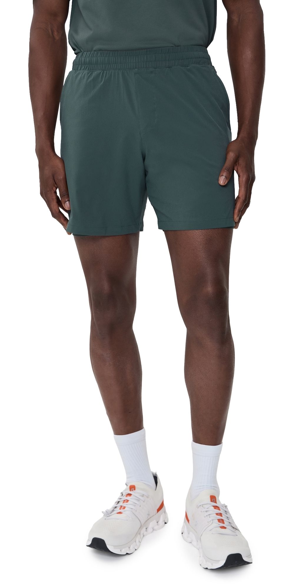 Beyond Yoga Pivotal 2.0 Men's Lined Shorts 7 Slate Green XXL