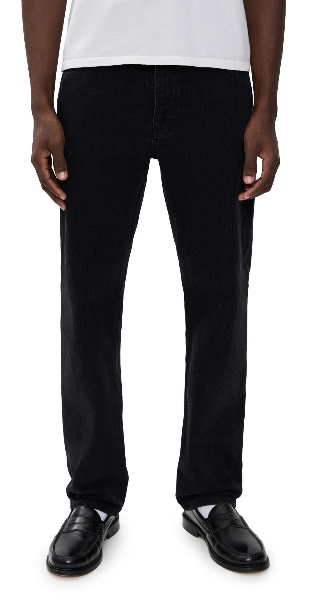 Nudie Jeans Rad Rufus Relaxed Straight Jeans Black Vintage 32