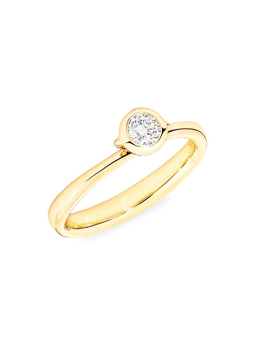 Women's Bouton 18K Yellow Gold & Diamond Ring - Yellow Gold - Size 6